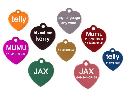 2 шт./лот Бесплатная индивидуальные гравировка текста бирки собаки Алюминий