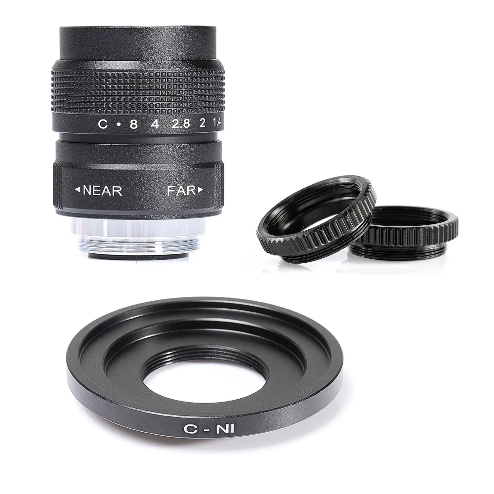 Fujian 25 мм F1.4 CCTV TV объектив камеры + C N1 кольцо для крепления Nikon 1 J5 S2 J4 V3 AW1 S1 J3 V2 J2 J1
