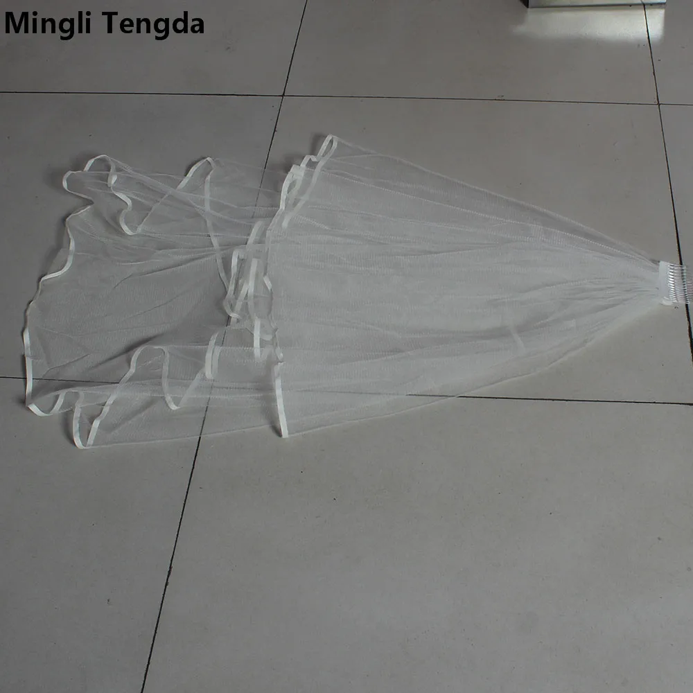 2017 оптовая продажа простая белая бежевая Марля с двухслойной вуалью на заказ