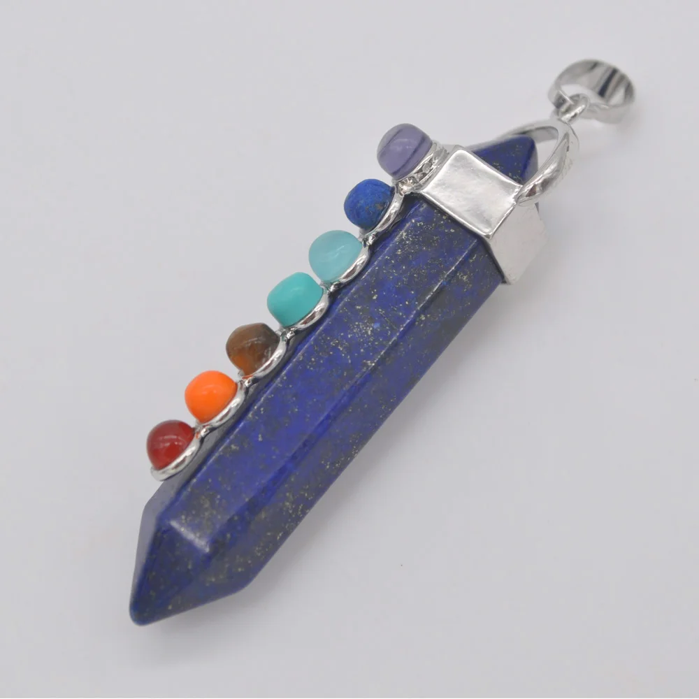 Женская Шестигранная подвеска с 7 чакрами в подарок|7 chakra|stone gemchakras natural stones |