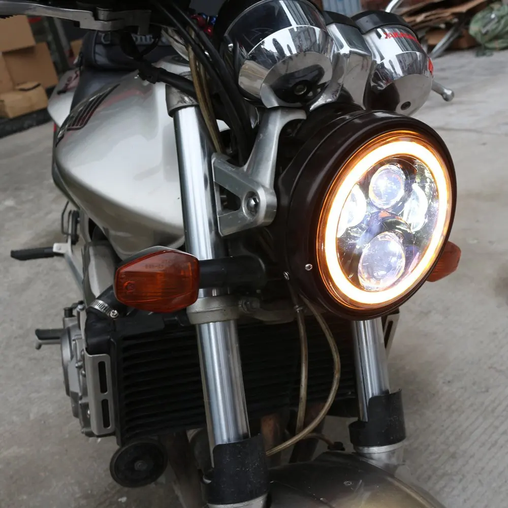 Marlaa " светодиодный налобный фонарь с зажимами для мотоциклов Honda CB400 CB1300 Suzuki Yamaha