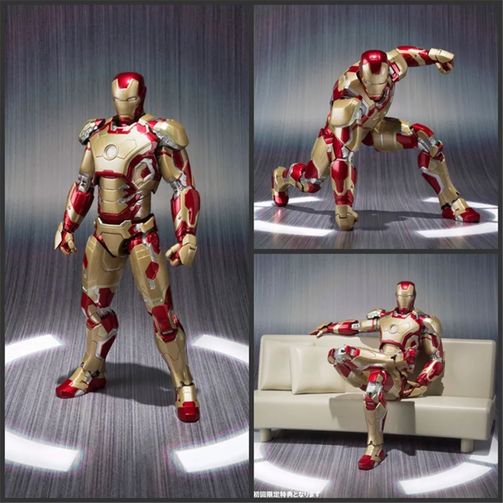 SH Figuarts Железный человек Марка 42 с диван ПВХ фигурка коллекционные модели игрушки