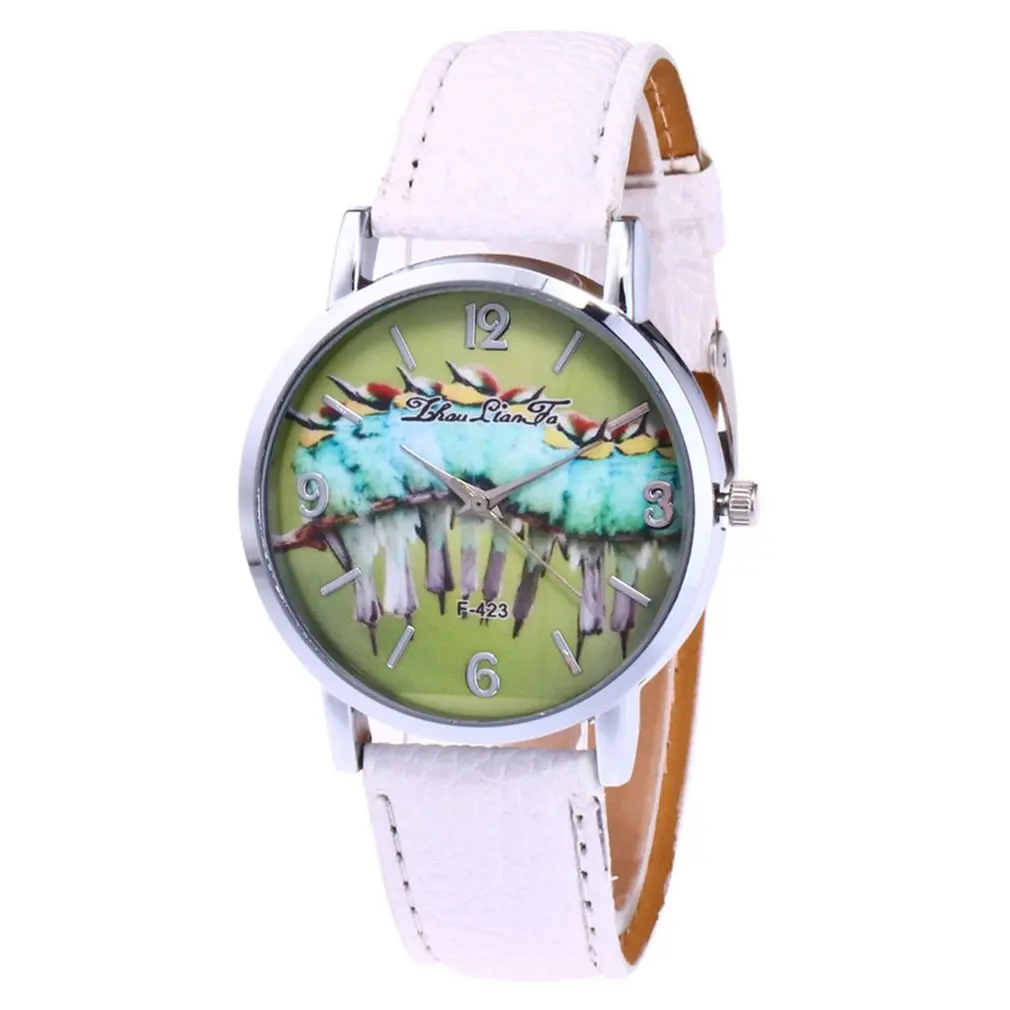 2018 женские кварцевые часы с модным узором Личи ремешком черепом наручные Relogio