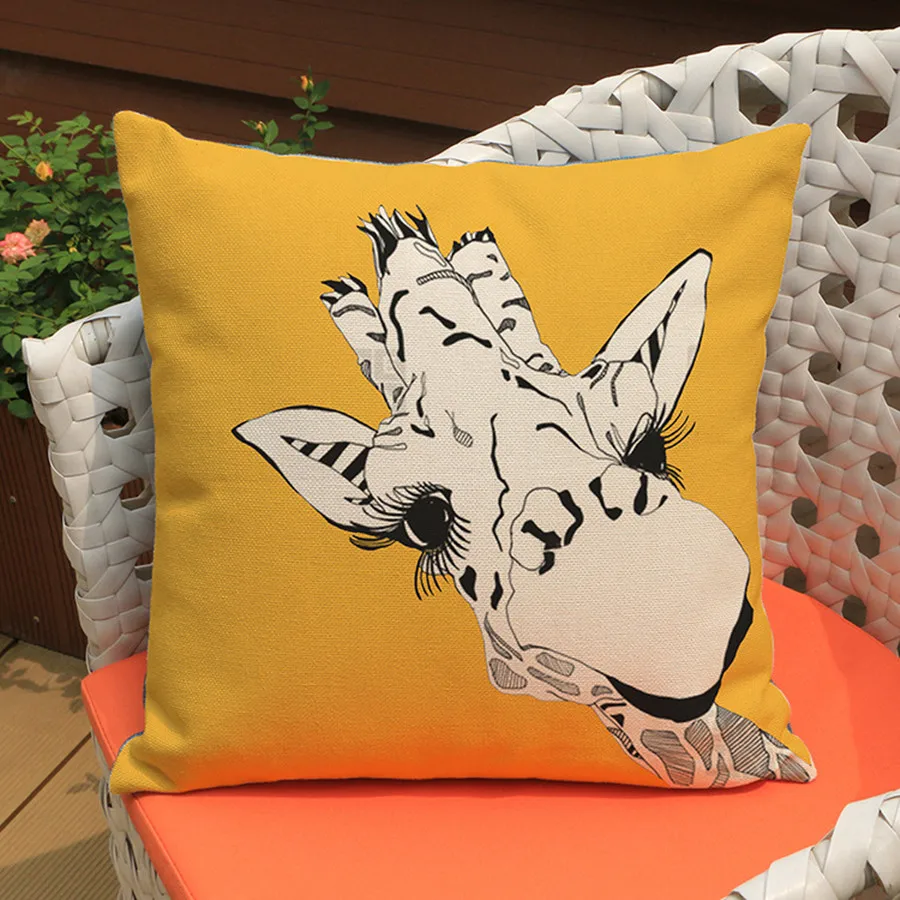 Декоративная подушка для офиса Piaochuang в виде абстрактного животного|sofa cushions and
