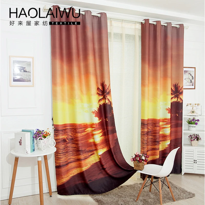 Бесплатная доставка Современный стиль 3D цифровая печать затемненные занавески