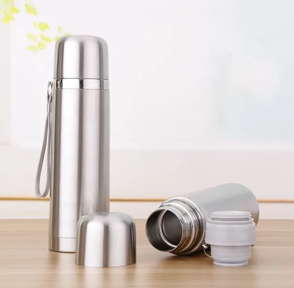 Высокое качество 350 мл/500 мл пуля Нержавеющая сталь термосы Silver THERMOS кружка Кофе