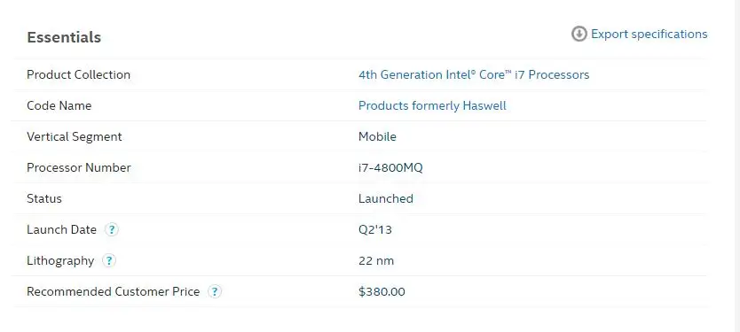 Intel Core I7 4800MQ SR15L процессор I7-4800MQ процессор FCPGA946 2,7 ГГц-3,7 ГГц 4 м четырехъядерный поддерживает HM86/HM87