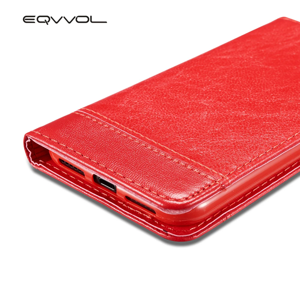 Eqvvol Роскошный кошелек PU кожаный чехол для iPhone X 8 7 6 6s Plus двухсторонние флип чехлы с