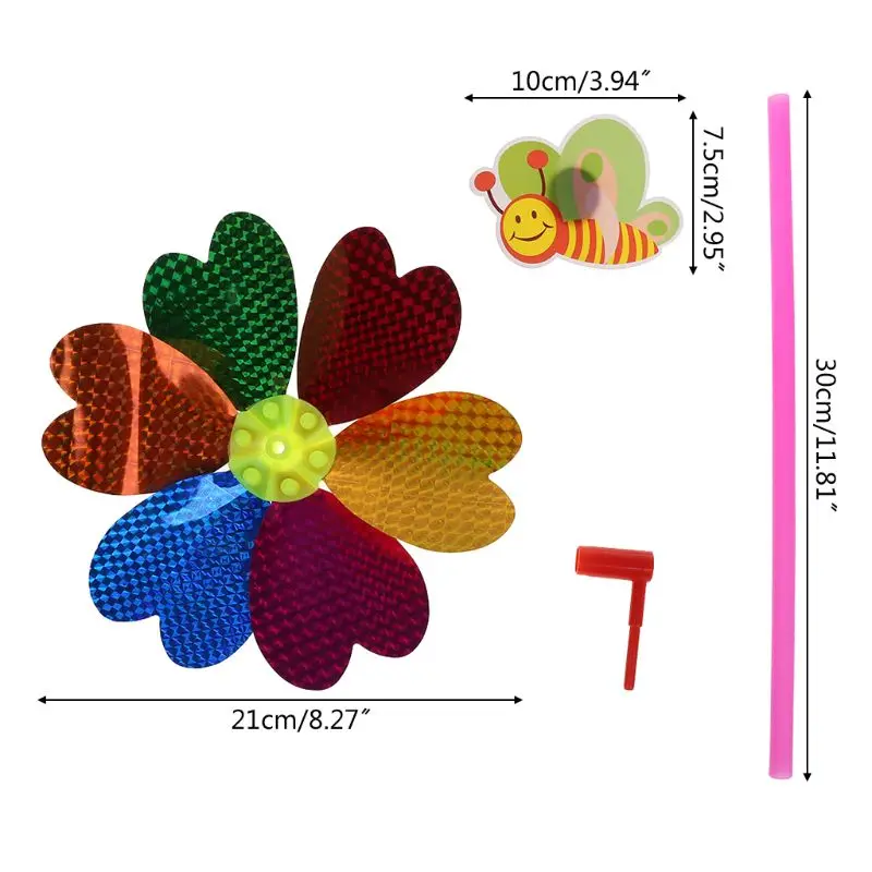Ветряная мельница с блестками 4 шт. красочные детские игрушки блестящий