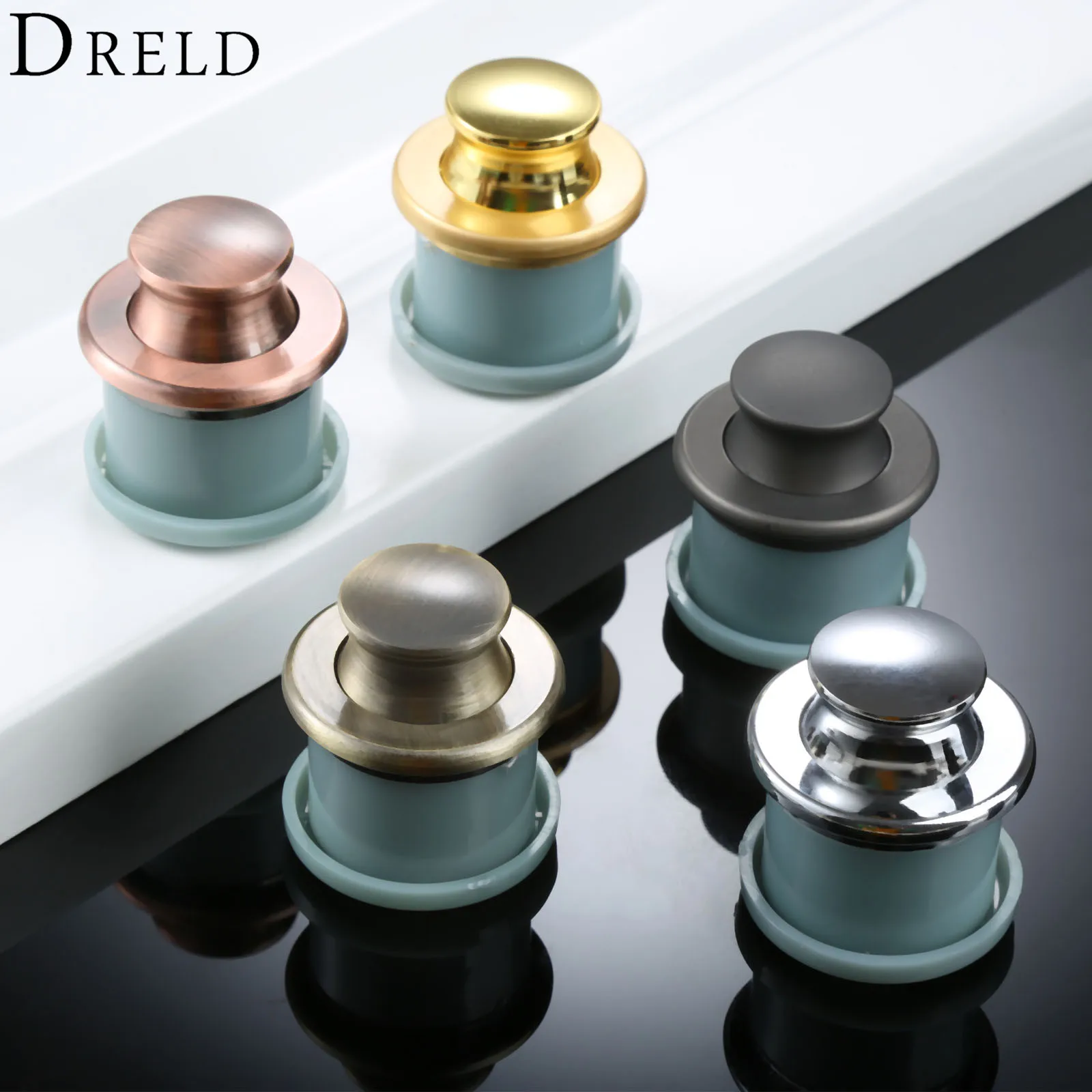 DRELD сплав Невидимый мебельные ручки встраиваемые шкаф с выдвижными ящиками и