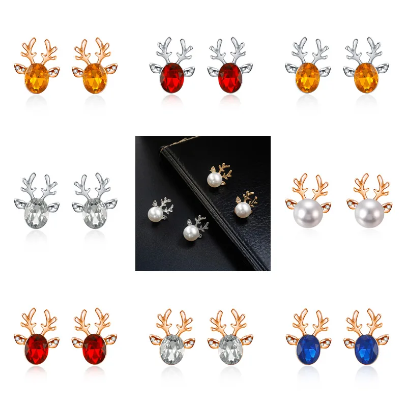 Голова оленя пантовая серьги со шпилькой для Для женщин с украшением в виде