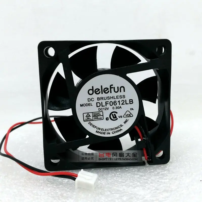 

6020 6CM 12V 0.3A Double Ball Chassis Cooling Fan DLF0612LB