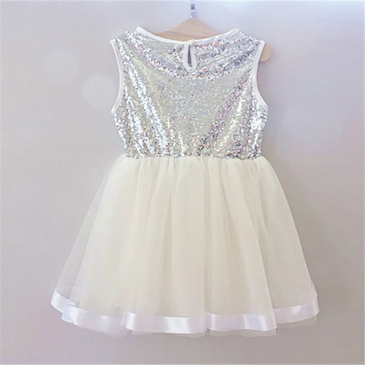 

2018 Girls summer sequins vest gauze dress , girls dresses , princess dress , 5pcs/lot JYF021