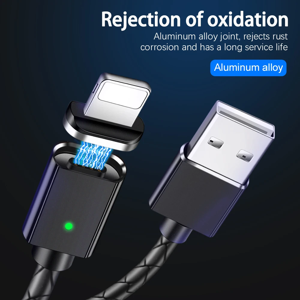 Магнитный usb-кабель Олаф для iphone XS Max 3A, быстрая зарядка, 1 м, 2 м, кабель Micro USB type-C для samsung, Xiaomi, магнитное зарядное устройство