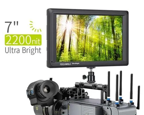 7 дюймовый монитор Feelworld 3G SDI 4K HDMI DSLR для камеры Ультраяркий полевой 2200cd/m2 Full HD 1920x1200