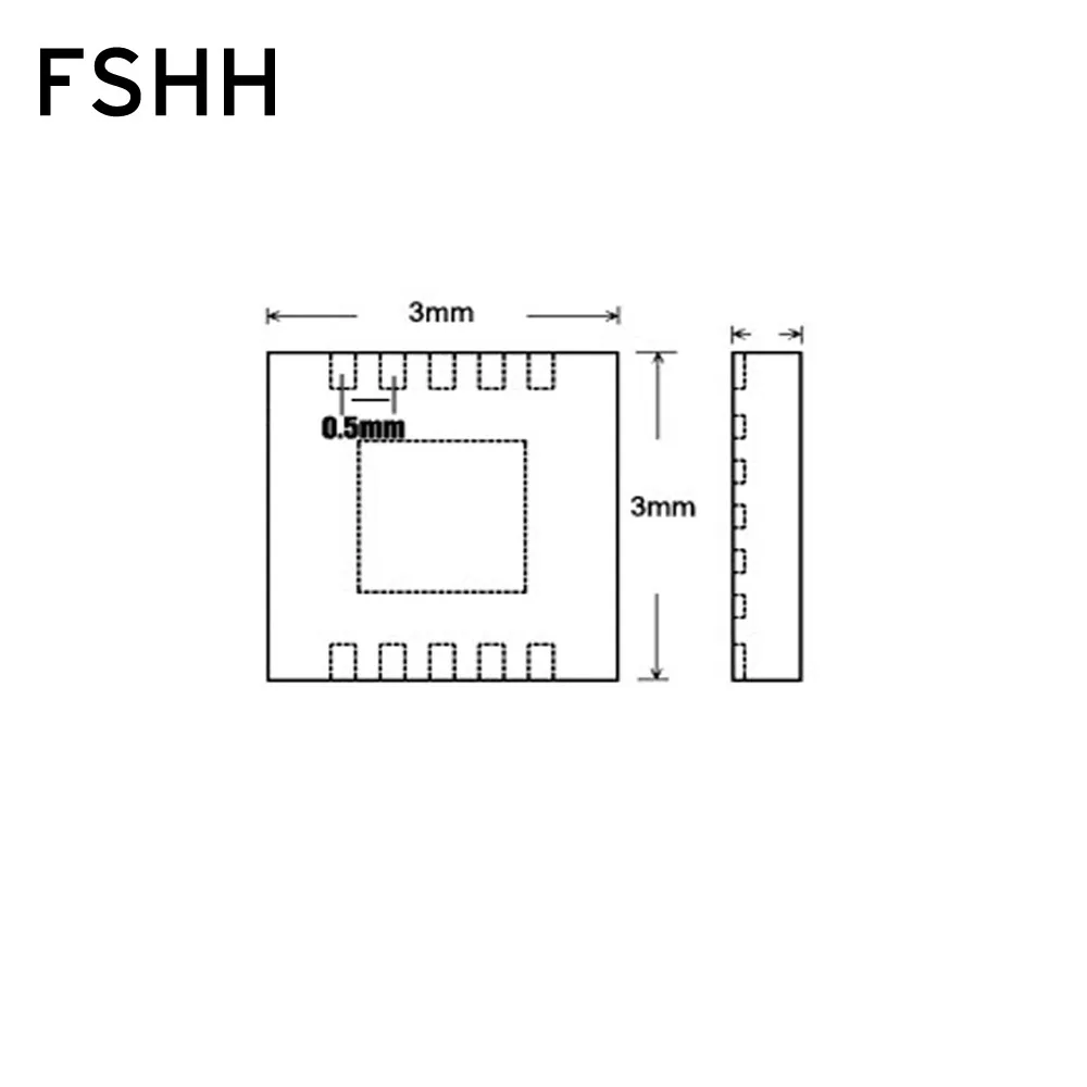 Переходник QFN10 на DIP10 WSON10 MLF10 DFN10 шаг гнезда = 0 5 мм Размер 3x3 | Компьютеры и офис