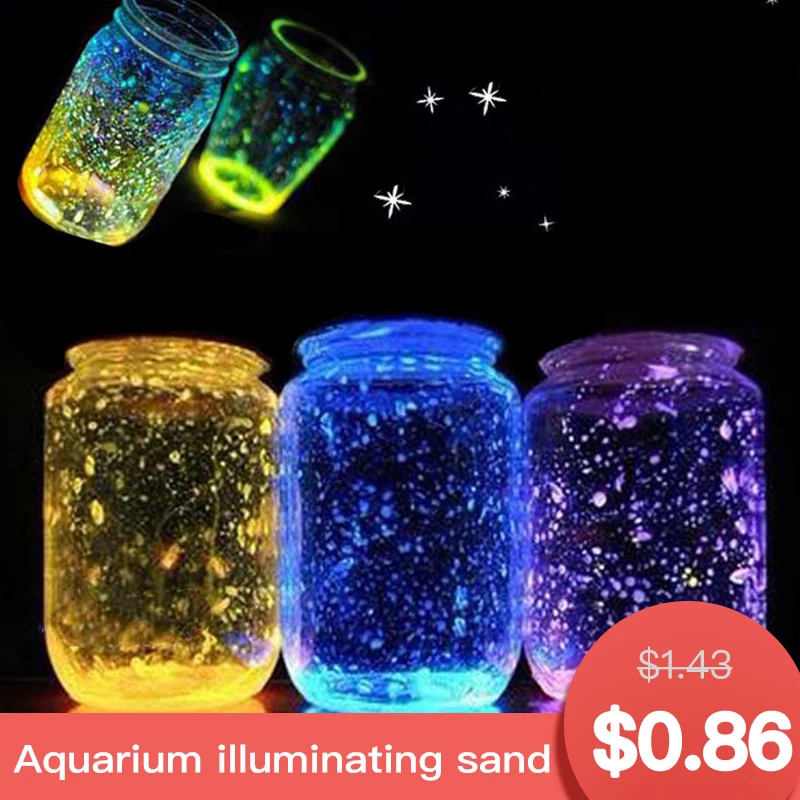 10 г аквариум светящийся с песком песок камень светится в темноте Камни Аквариум