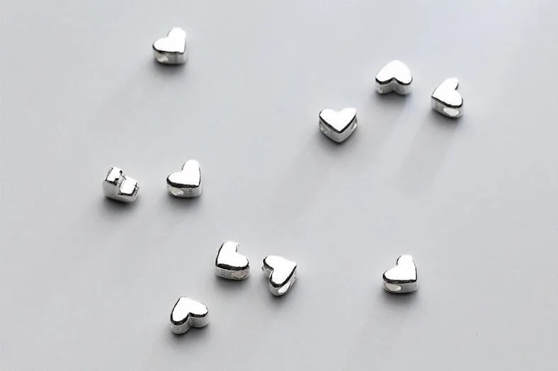 Anenjery 925 пробы серебро A~ Z начальные буквы в форме сердца Подвески DIY использовать для цепи ожерелье S-P363