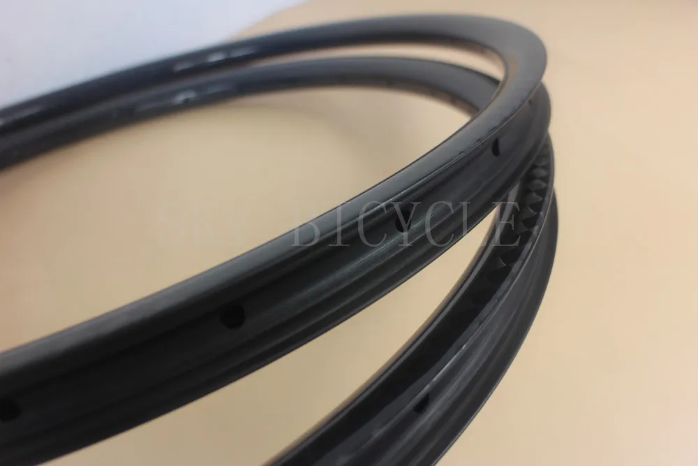650B hookless 28 holes mtb bicycle rims 27.5&quot 30mm width 25mm depth 12K Glossy XC disc bike wheelset clincher carbon rim | Спорт и