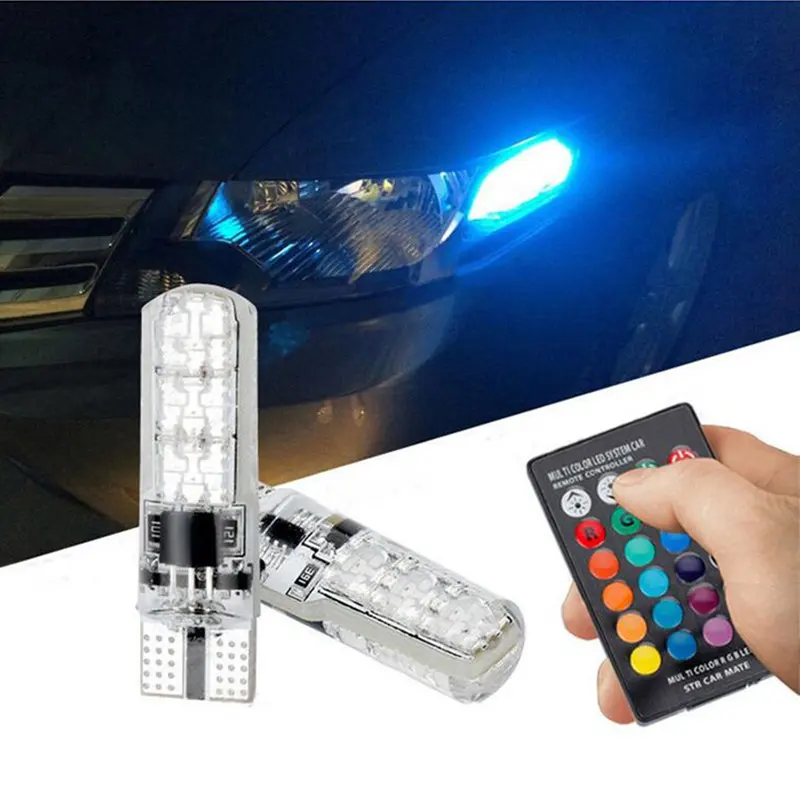 Для Hyundai Solaris Accent I30 IX35 Elantra Santa Fe Getz Tucson I20 Sonata T10 RGB W5W 5050 Canbus габаритные огни