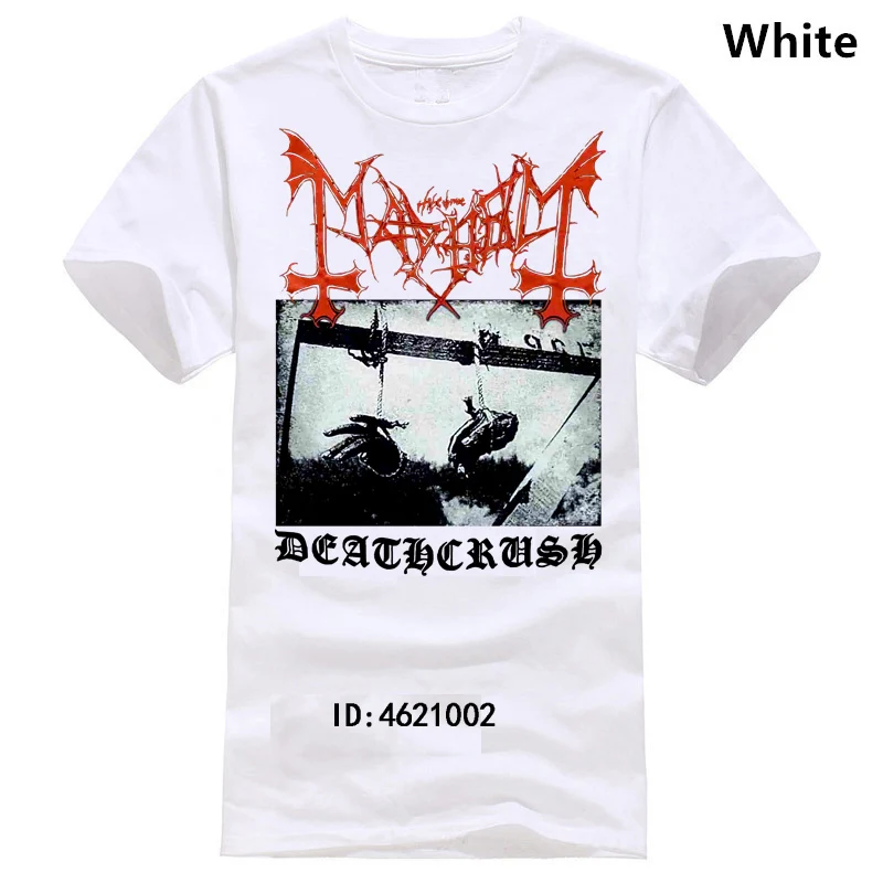 Mayhem deathcrusch Черная Рубашка s m l xl официальная металлическая футболка новая футболка - Цвет: Белый