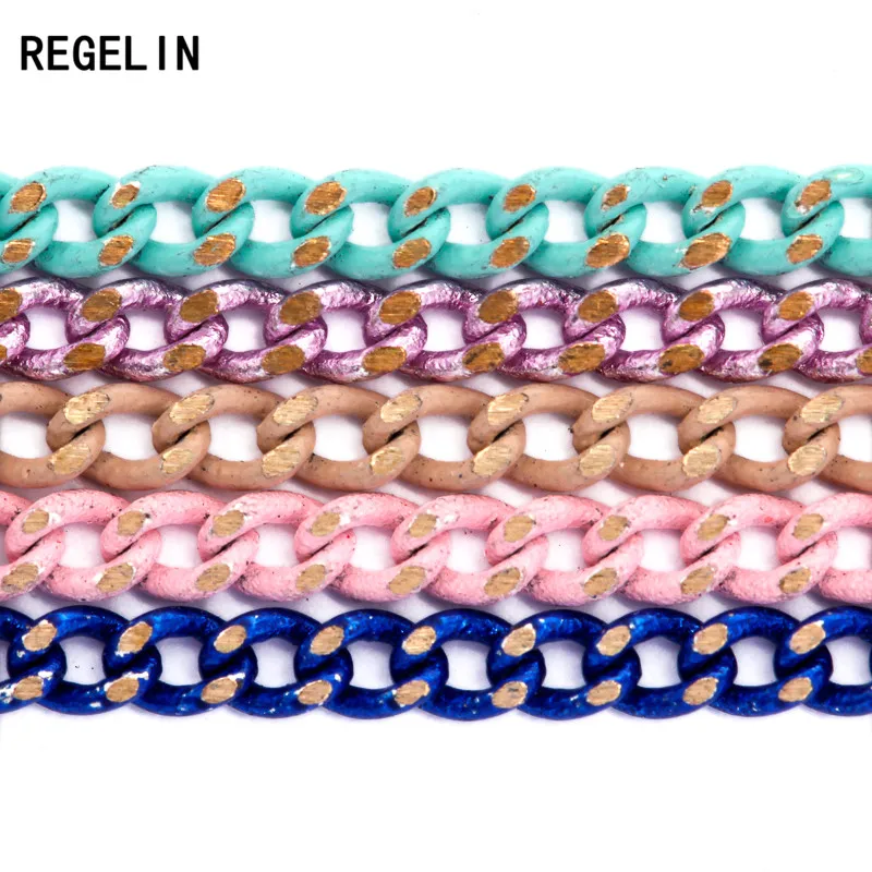 REGELIN цепочки для ожерелья латунные Оптовые цепи 5 м/лот 2x3 мм видов цветов DIY