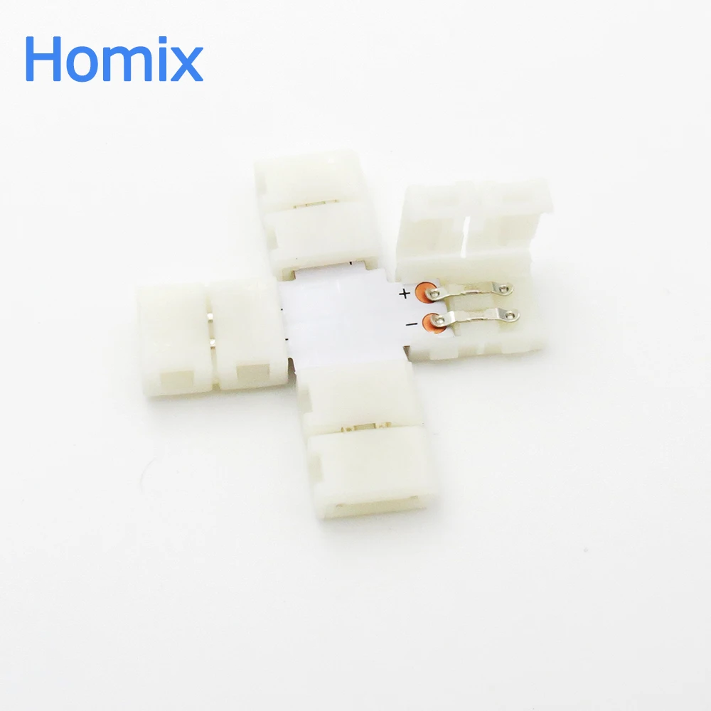 8 мм + 2 контактный разъем для светодиодной ленты в форме Креста PCB одноцветных