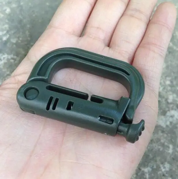 Карабин армейский D-ring клип Molle лямки Пластиковый Рюкзак Пряжка защелкивающийся замок Grimlock лагерь Поход горный подъем открытый - Цвет: B
