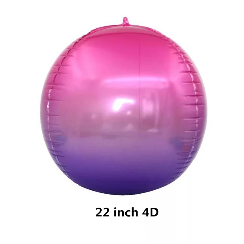 4D PURPLE Градиентный цветной фольгированный Шар 32 дюйма 0-9 номер 4D шар пентаграмма в форме сердца круглый шар День Рождения Вечеринка украшения юбилей - Цвет: 4D PURPLE