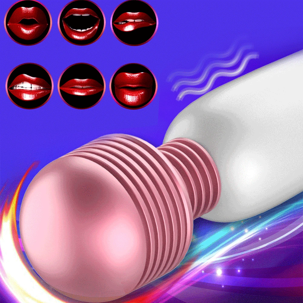 Мощный вибратор Массажная палочка с/без 5 шт. головка USB зарядка массажер