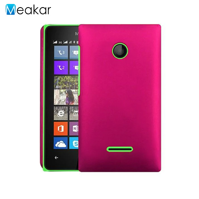 Матовый пластиковый чехол 435 для microsoft Lumia 435 чехол для microsoft Nokia Lumia чехол-лента на заднюю панель - Цвет: rose red