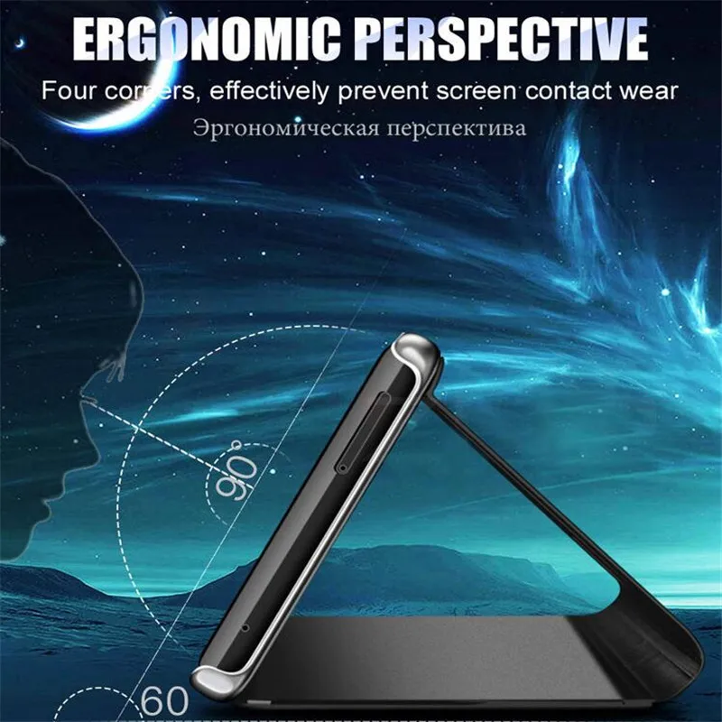 Чехол для Huawei Honor 7A 7C Pro чехол 7APro 7CPro умный зеркальный с подставкой книжка A7 C7