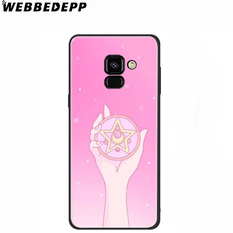 WEBBEDEPP Сейлор Мун Аниме силиконовый чехол для Samsung Galaxy A3 A5 A6 A7 A8 A9 A10 A20 A30 A40 A50 A70 M10 M20