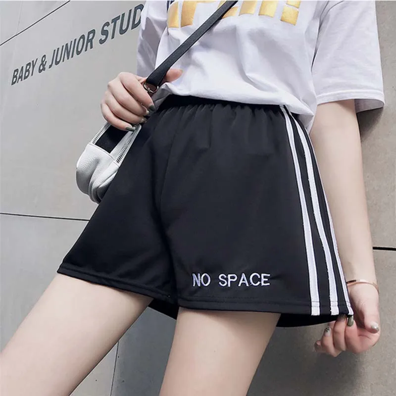 ZSIIBO 2019 летние новые женские спортивные брюки Harajuku повседневные Черные Лоскутные