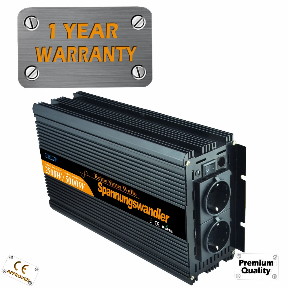 Фото Чистая синусоида инвертор 2500 Вт DC12V к AC 220 В для бытовой техники новый пульт Чистая синусоида инвертор 2500 Вт DC12V к AC 220 В для бытовой техники новый пульт