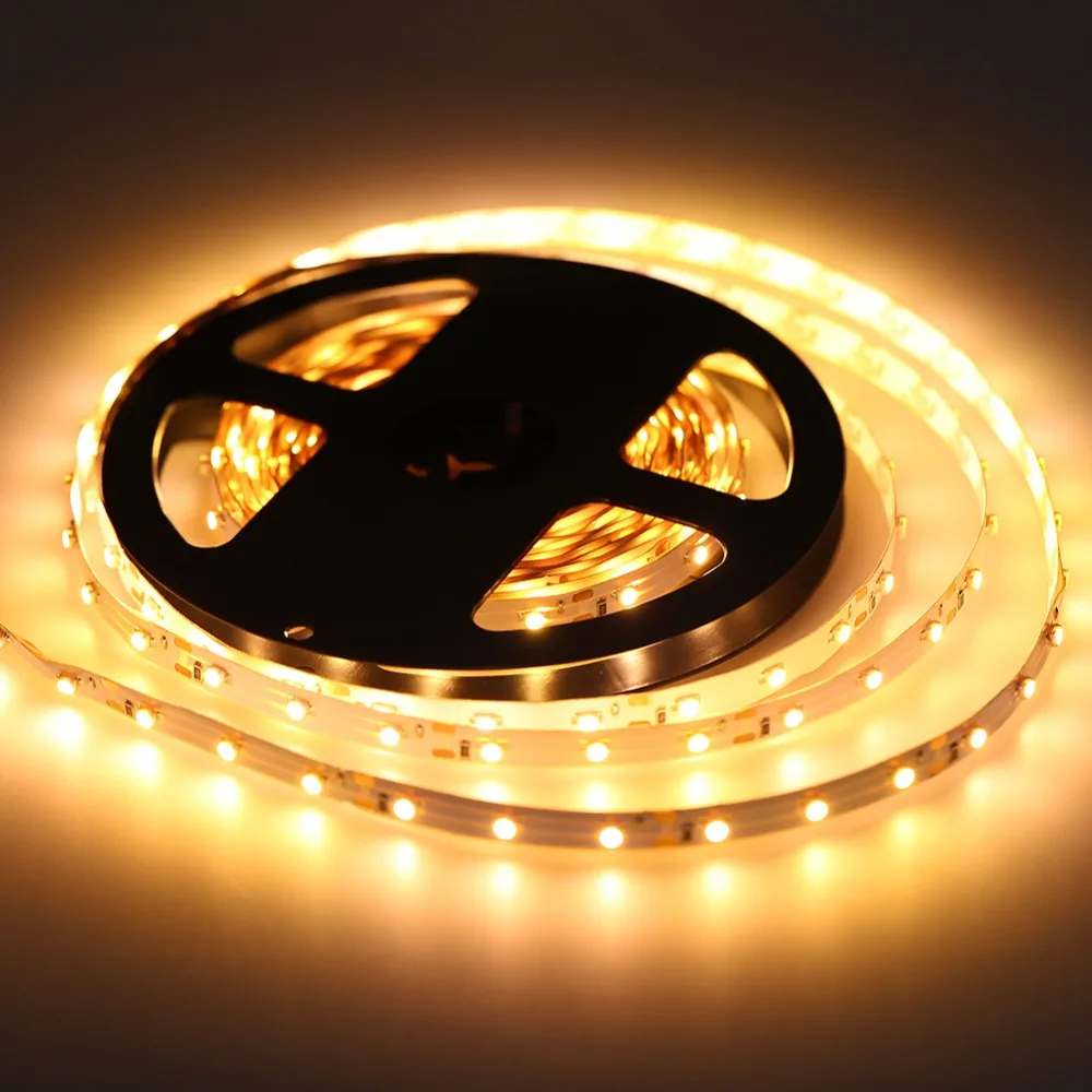 Светодиодная лента 5 м 300 светодиодный s 3528 SMD светодиодный светильник с адаптером питания постоянного тока 12 В 1 А гибкий светодиодный светильник для украшения дома