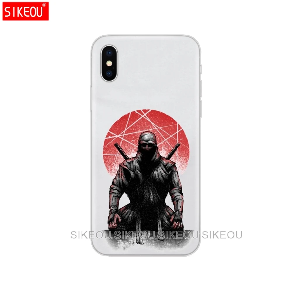60393 Силиконовый чехол для телефона для Iphone 6X8 7 6s 5 5S SE Plus 10 XR XS Max чехол японский самурайский ниндзя - Цвет: 60393