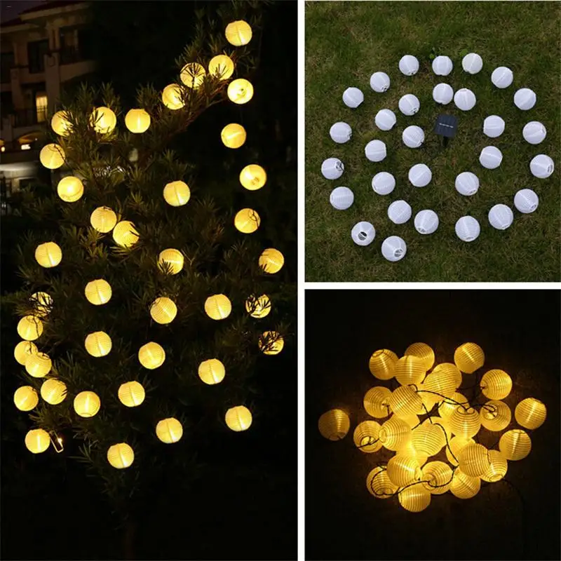 30 светодиодных солнечных гирлянд фонари шар наружное освещение Солнечная лампа