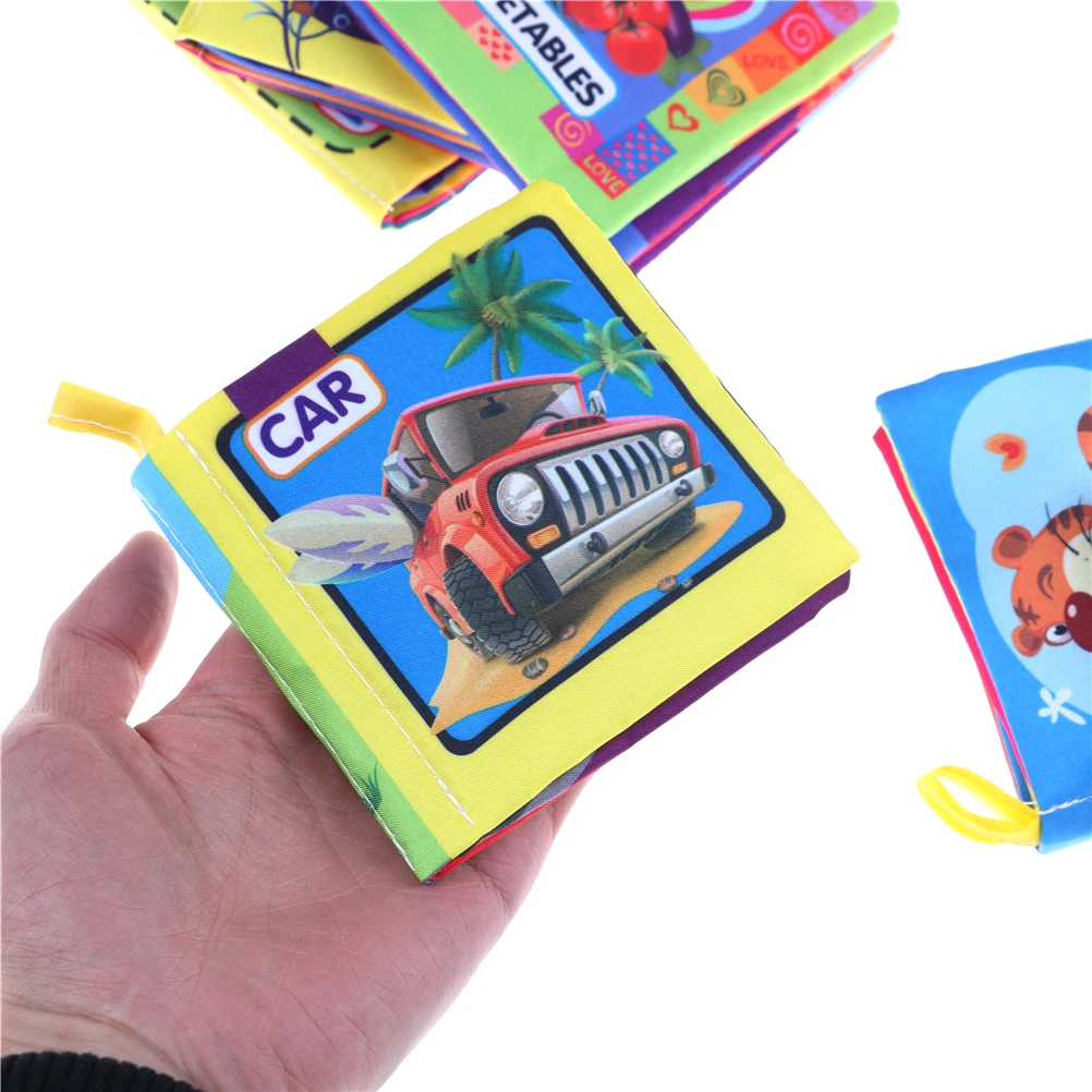 Soft Rattles 0-12 Months Intelligence Development Cloth Book Unfolding Activity Books Cute Animals Kids Toys