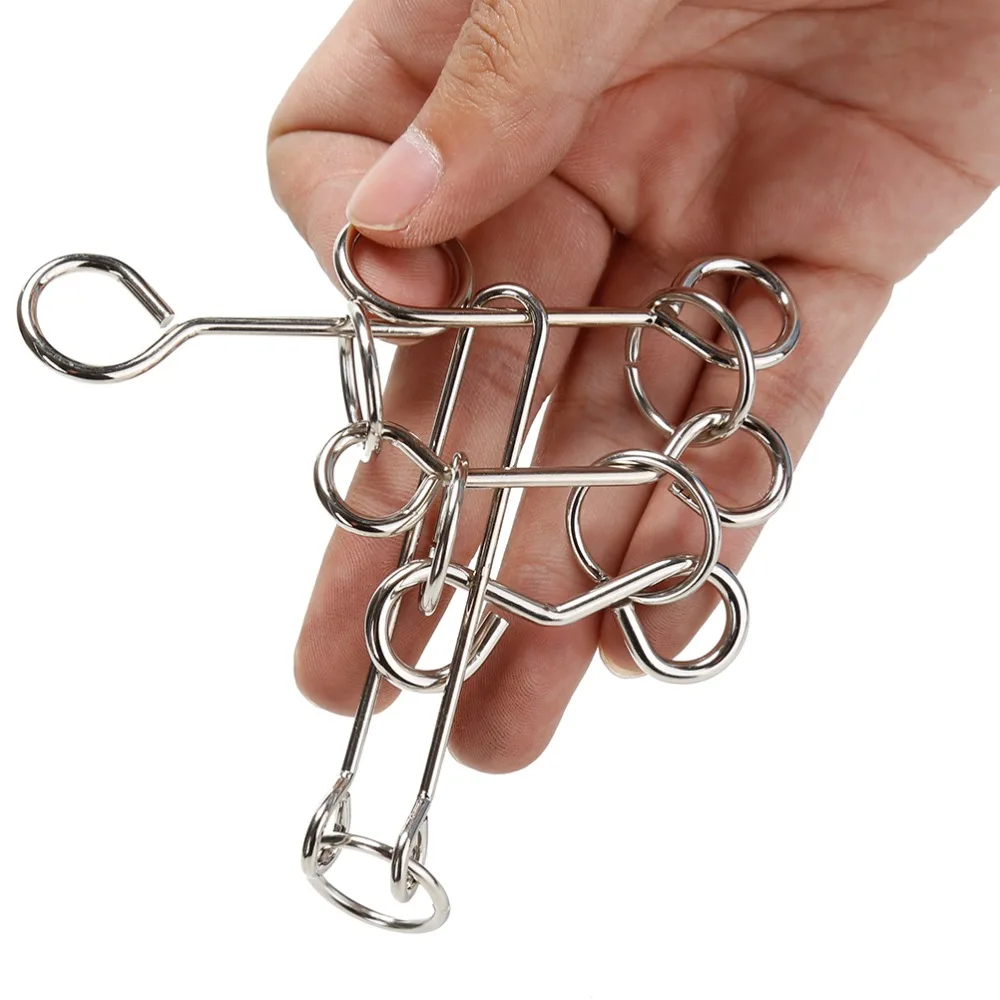 

New Brain Teaser Puzzle Toy Educational Funny Toy Multi-Shaped Intelligence Games Magic Metal Ring Puzzle