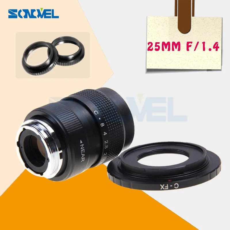 Объектив для тв и фильмов 25 мм F1.4 CC + C крепление Fuji Fujifilm X E2 E1 1 4 5 2 3 3|c mount|25mm f1.4lens c mount
