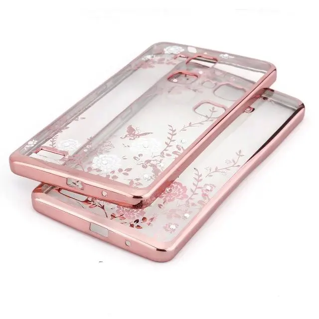 Luxury Glitter Rhinestone Case sfor Huawei Ascend Mate 7 Silicone Ultra thin Back Cover for Phone Skins Shell |