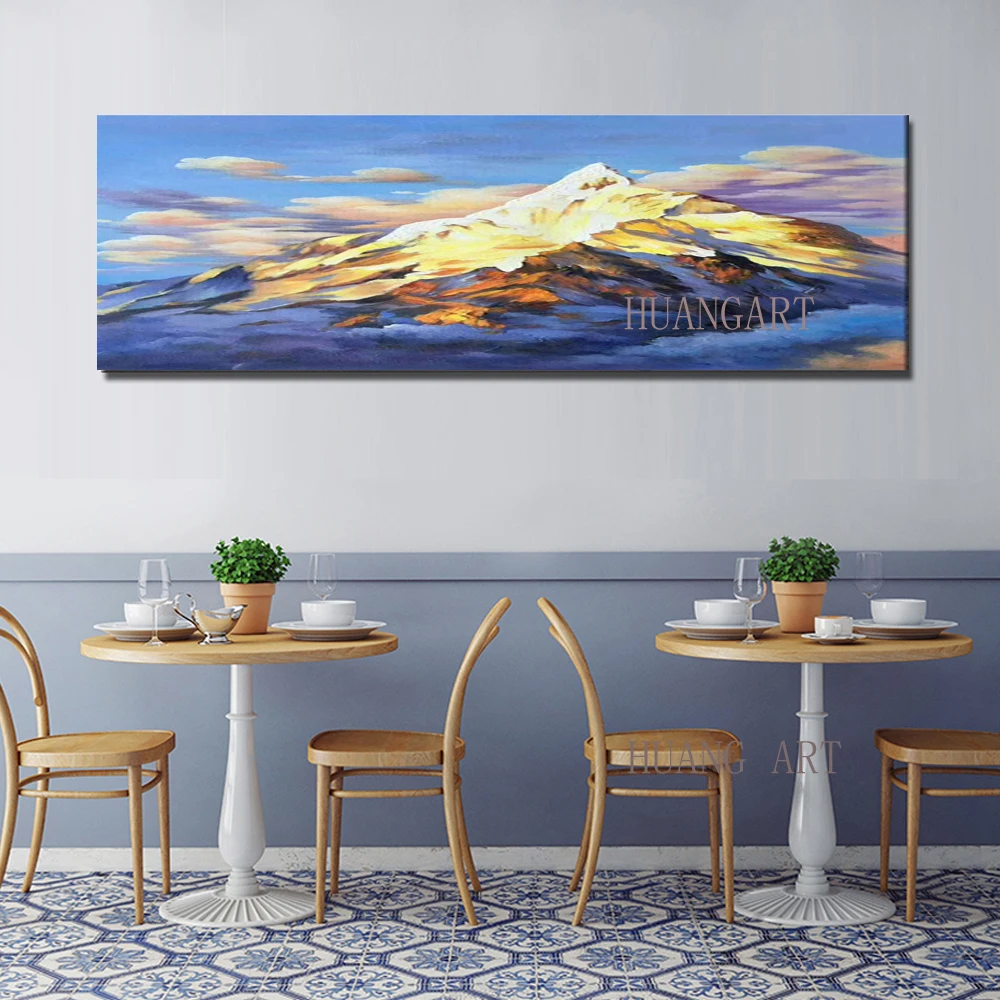 

Scenery Silver Mountain Painting Abstract Golden Mountain Oil Painting Modern Canvas Art Living Room Wall Decor Hang Pictures