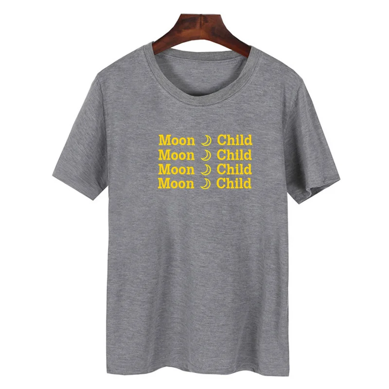 BTS Moon Child Tee Women Hipster Moonchildren Letters Printed T Shirt Women'S Casual Otton Short Sleeve Aesthetic Clothes | Женская