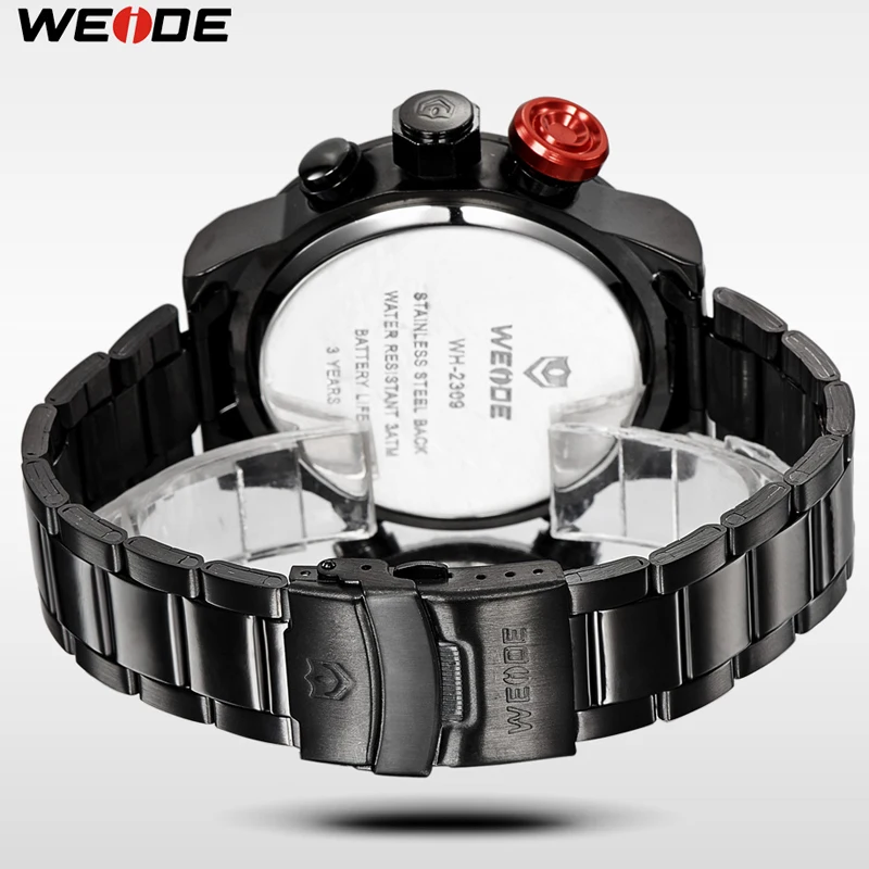 2018 Мужские Оригинальные брендовые цифровые часы WEIDE из нержавеющей стали