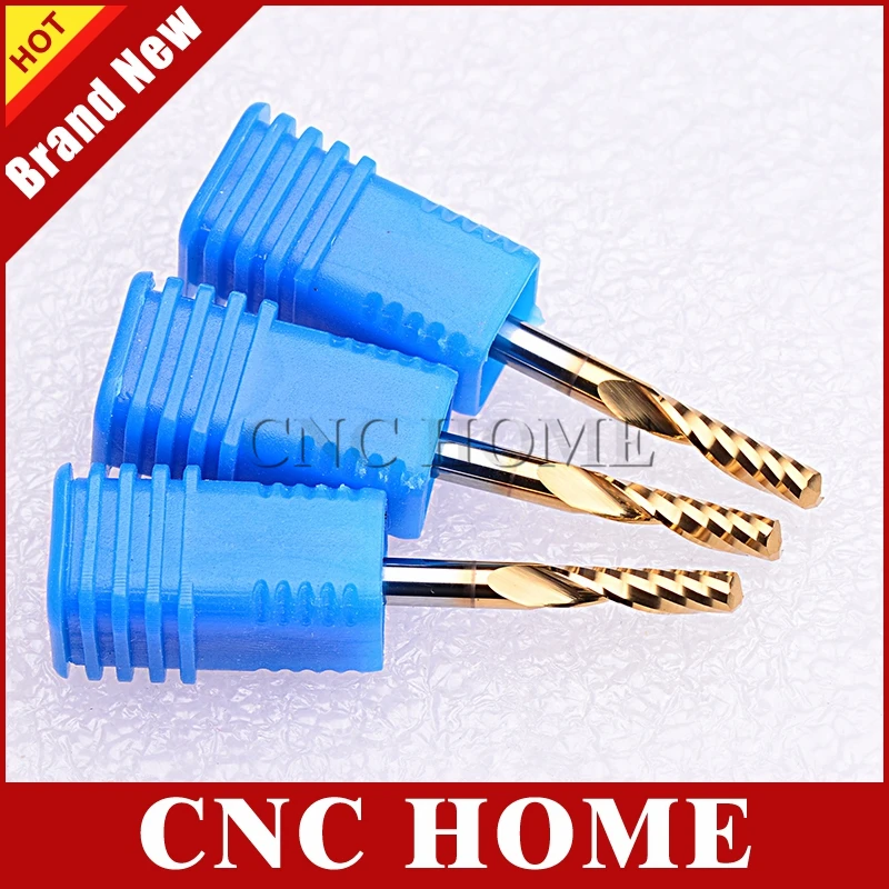 Спиральная фреза HRC55 с титановым покрытием 5 шт. 3 175x12 мм|cutter bit|one fluteend milling cutter |