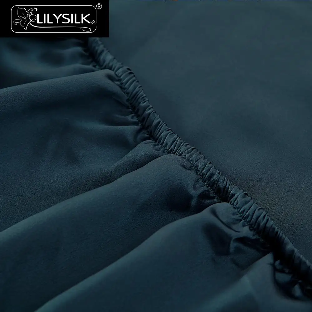 Lilysilk 3 шт. шелк Постельное белье шелковицы Бесшовные шелк установлены Простыни шелк Немногословная наволочки 19momme