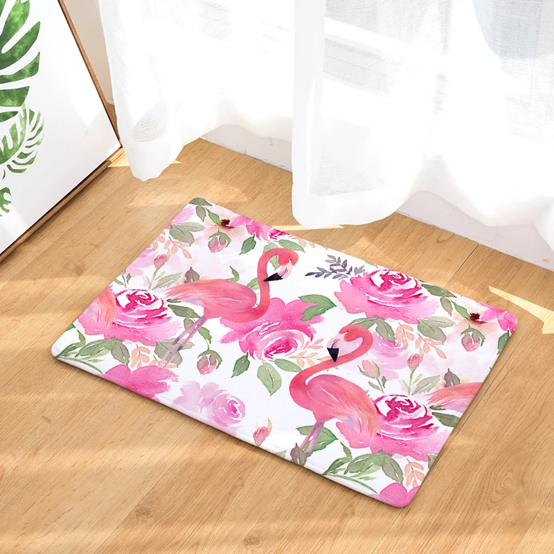 Скандинавский INS Стиль Печатный дверной коврик Фламинго мультяшный ковер
