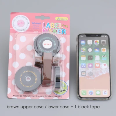 brown upper lower Motex производитель этикеток ручная машинка DIY резка тиснение тег машина лента украшения Скрапбукинг корейские канцелярские принадлежности - Цвет: brown upper lower