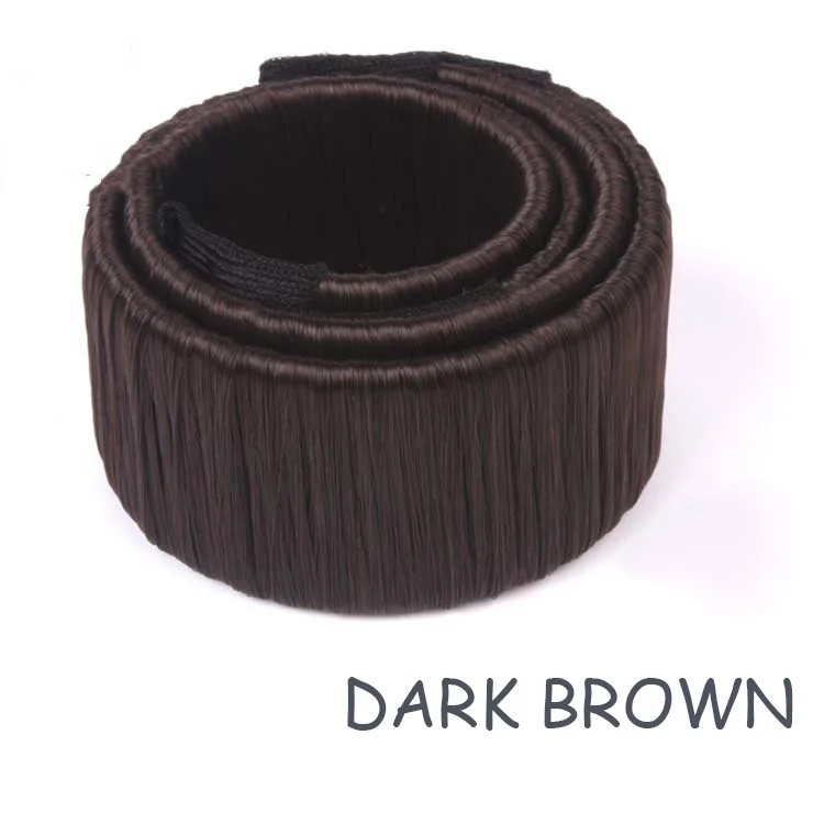 Dark Brown Синтетический парик пончик головная повязка для девочек Волшебные волосы булочка производитель женские аксессуары для волос DIY прическа инструмент французское блюдо бутон Твист волос бан - Цвет: Dark Brown